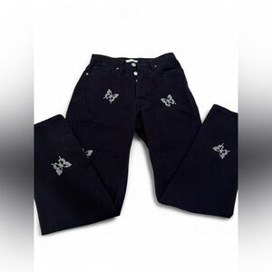 PacSun Black Jeans with Butterfly Accents